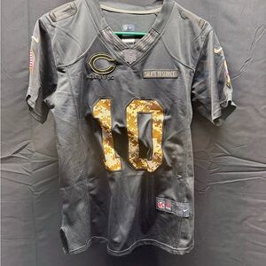 Nike Women’s Chicago Bears Black Jersey with Gold Camo #10 Trubisky Sz M (10AR)